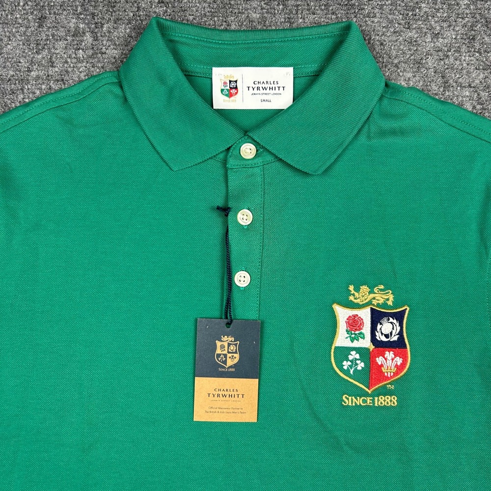 Charles Tyrwhitt Green The Lions Rugby Polo Shirt Men S Green Pique Short Sleeve